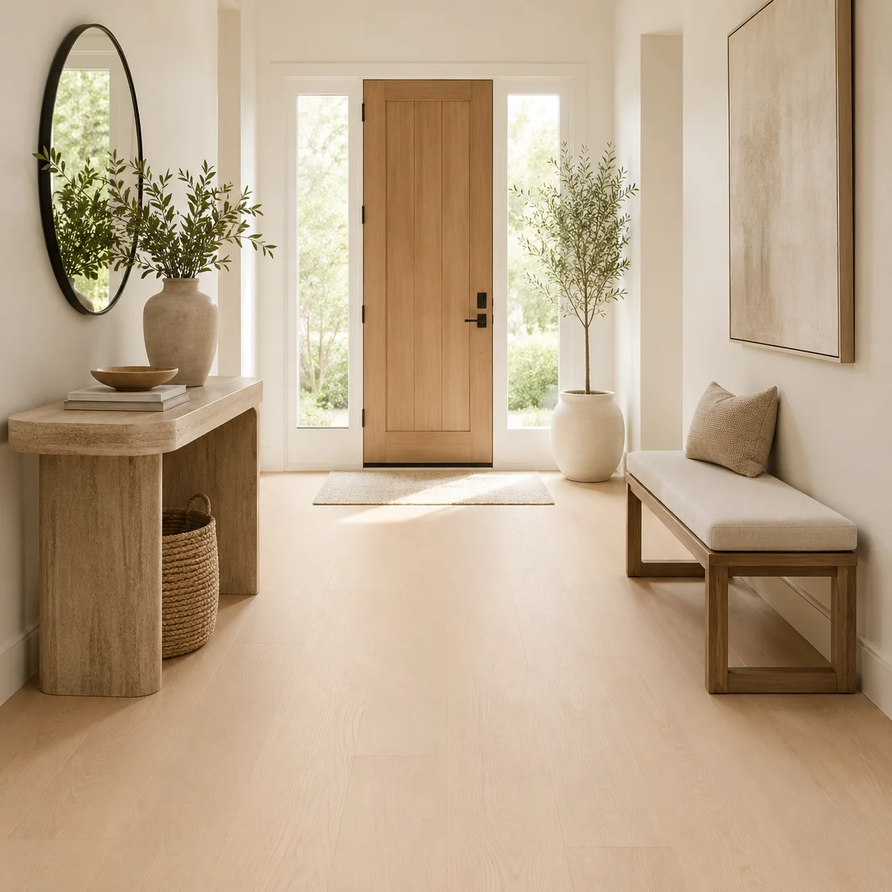 White Birch LVP flooring sample photo 7