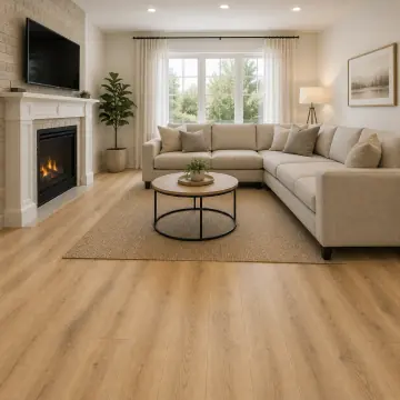Golden Maple LVP flooring sample